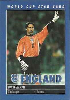 1998 Carlton Books England World Cup Star Card #NNO David Seaman Front