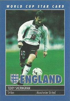 1998 Carlton Books England World Cup Star Card #NNO Teddy Sheringham Front