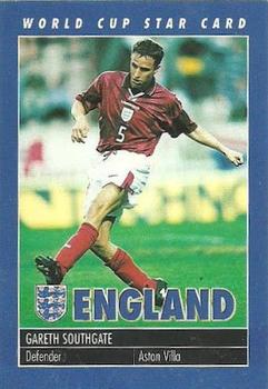 1998 Carlton Books England World Cup Star Card #NNO Gareth Southgate Front
