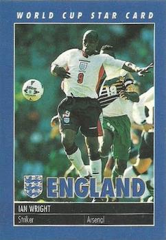 1998 Carlton Books England World Cup Star Card #NNO Ian Wright Front