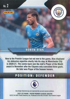 2021-22 Panini Prizm Premier League #2 Ruben Dias Back