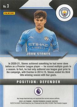 2021-22 Panini Prizm Premier League #3 John Stones Back