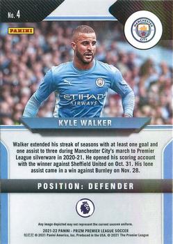 2021-22 Panini Prizm Premier League #4 Kyle Walker Back