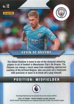2021-22 Panini Prizm Premier League #12 Kevin De Bruyne Back