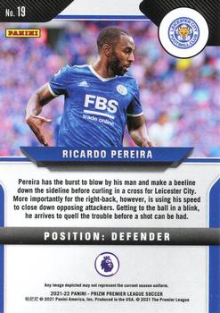 2021-22 Panini Prizm Premier League #19 Ricardo Pereira Back