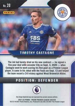 2021-22 Panini Prizm Premier League #20 Timothy Castagne Back