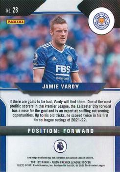 2021-22 Panini Prizm Premier League #28 Jamie Vardy Back