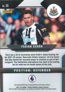 2021-22 Panini Prizm Premier League #34 Fabian Schar Back