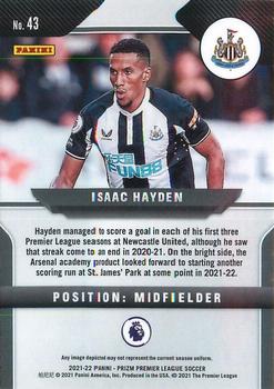 2021-22 Panini Prizm Premier League #43 Isaac Hayden Back