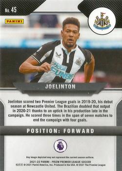 2021-22 Panini Prizm Premier League #45 Joelinton Back