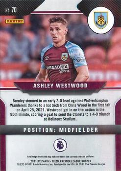 2021-22 Panini Prizm Premier League #70 Ashley Westwood Back