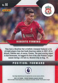 2021-22 Panini Prizm Premier League #90 Roberto Firmino Back