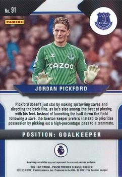 2021-22 Panini Prizm Premier League #91 Jordan Pickford Back
