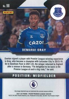 2021-22 Panini Prizm Premier League #98 Demarai Gray Back