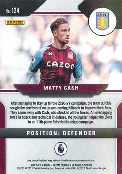 2021-22 Panini Prizm Premier League #124 Matty Cash Back