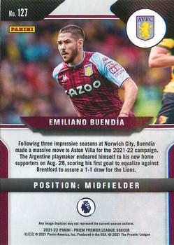 2021-22 Panini Prizm Premier League #127 Emiliano Buendia Back