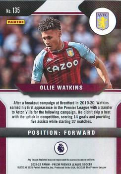 2021-22 Panini Prizm Premier League #135 Ollie Watkins Back