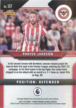 2021-22 Panini Prizm Premier League #137 Pontus Jansson Back