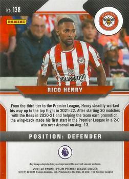 2021-22 Panini Prizm Premier League #138 Rico Henry Back