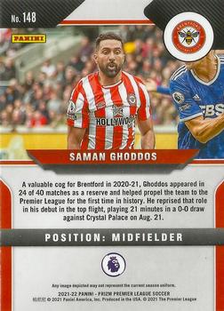 2021-22 Panini Prizm Premier League #148 Saman Ghoddos Back