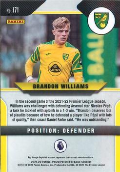 2021-22 Panini Prizm Premier League #171 Brandon Williams Back