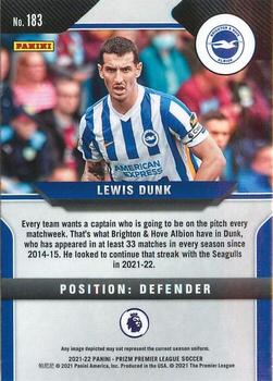 2021-22 Panini Prizm Premier League #183 Lewis Dunk Back