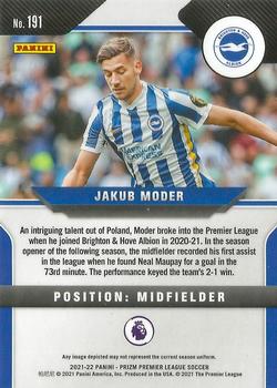 2021-22 Panini Prizm Premier League #191 Jakub Moder Back