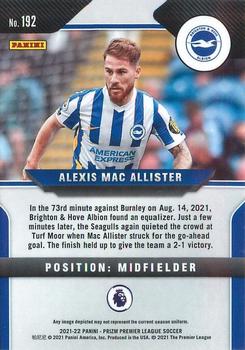 2021-22 Panini Prizm Premier League #192 Alexis Mac Allister Back