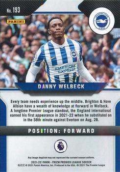 2021-22 Panini Prizm Premier League #193 Danny Welbeck Back