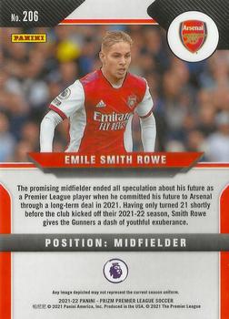 2021-22 Panini Prizm Premier League #206 Emile Smith Rowe Back