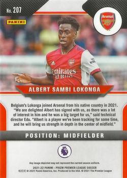 2021-22 Panini Prizm Premier League #207 Albert Sambi Lokonga Back