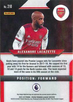 2021-22 Panini Prizm Premier League #210 Alexandre Lacazette Back