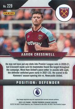 2021-22 Panini Prizm Premier League #229 Aaron Cresswell Back