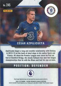 2021-22 Panini Prizm Premier League #245 Cesar Azpilicueta Back