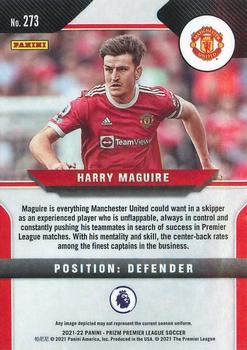 2021-22 Panini Prizm Premier League #273 Harry Maguire Back