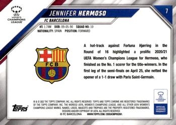 2021-22 Topps Chrome UEFA Women's Champions League #7 Jennifer Hermoso Back
