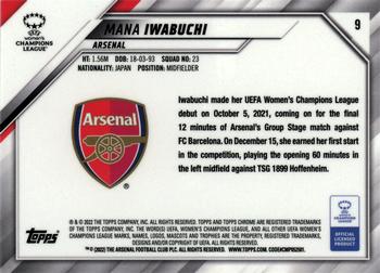 2021-22 Topps Chrome UEFA Women's Champions League #9 Mana Iwabuchi Back