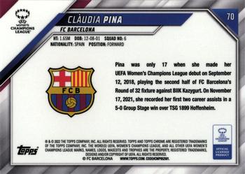 2021-22 Topps Chrome UEFA Women's Champions League #70 Clàudia Pina Back