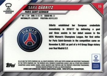 2021-22 Topps Chrome UEFA Women's Champions League #86 Sara Däbritz Back