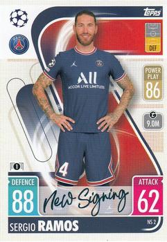 2021-22 Topps Match Attax Champions & Europa League - New Signing #NS2 Sergio Ramos Front