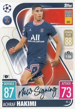 2021-22 Topps Match Attax Champions & Europa League - New Signing #NS3 Achraf Hakimi Front