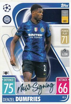 2021-22 Topps Match Attax Champions & Europa League - New Signing #NS6 Denzel Dumfries Front
