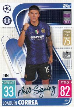 2021-22 Topps Match Attax Champions & Europa League - New Signing #NS9 Joaquin Correa Front