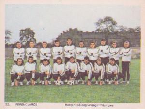 1969-70 Monty Gum International Football Teams #25 Ferencvaros Front