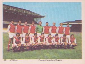 1969-70 Monty Gum International Football Teams #30 Arsenal Front