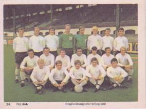 1969-70 Monty Gum International Football Teams #34 Fulham Front