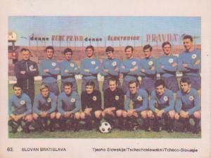 1969-70 Monty Gum International Football Teams #63 Slovan Bratislava Front