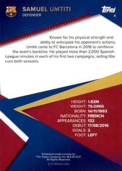 2021-22 Topps FC Barcelona #8 Samuel Umtiti Back