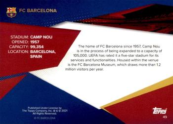 2021-22 Topps FC Barcelona #49 Camp Nou Back