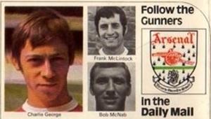 1970 Daily Mail 1st Division Wallchart #NNO Charlie George, Frank McLintock, Bob McNab Front